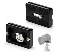 KEPYATI Plateau Rapide Plaque de Dégagement Rapide Universel en Aluminium PU-50 avec Vis 1/4 Pouce pour Appareil Photo Trépied Rotule Photo Plaque Arca Swiss