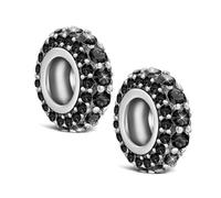 KEQ Breloque intercalaire en argent 925 pour bracelets Pandora, pierre de naissance, cadeau pour la fête des mères, la Saint-Valentin, pour maman, petite-fille, épouse, sœur, amie, 2Pcs, Argent