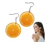 KEQAR 1 Paire Boucles d'Oreilles Amusantes et Mignonnes en Forme de Fruits, Gouttes de Citron Pendantes, Clous d'Oreilles pour Femmes