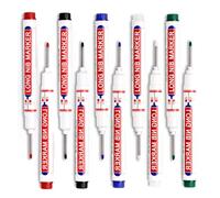KEQAR 10 résistants à l'eau, séchage rapide, trous profonds, stylo de charpentier, indélébile, chantier, bricolage pour bois, mur, métal, béton, carrelage, plastique (rouge, bleu, vert, noir, blanc)