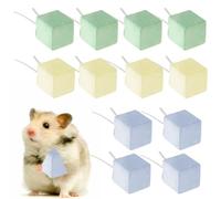 KEQAR 12 Pcs Pierre à Ronger pour Hamsters et Autres Petits Animaux, Volcanique, Pierre Molaire, Calcium, Minéral, Adaptée aux Hamsters, Lapins, Chinchillas, Cochons d'Inde, Rats et Écureuils