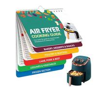 KEQAR 133 Recettes Accessoires Airfryer, Guide Magnétique Compact pour Température, Durée, Quantité, Livre de Recettes Français pour Friteuse à Air Ninja, COSORI, PHILIPS, Panasonic