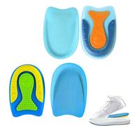 KEQAR 2 paires de talonnettes soulager la fasciite plantaire, l'épine calcanéenne et les douleurs au tendon d'Achille, Semelles Orthopédiques en Silicone pour Homme et Femme (Taille L, 40-46)