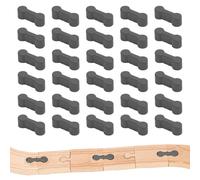 KEQAR 30 Pièces Adaptateurs Universels pour Train en Bois, Connecteurs de Rails en Bois, Accessoires pour Circuit de Train, Idéal pour Anniversaires et Moments de Jeu