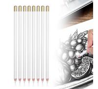 KEQAR Ensemble de 8 pièces de Crayons pour Artistes, Stylo Gomme Bois, Charbon, Détails Fins et Esquisses de Transition, Croquis Révision pour Étudiants et Projets Artistiques, Dessin Professionnel
