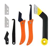 KEQAR Grattoir Joint Carrelage, nettoyeur de joints incliné, avec 4 lames de rechange, A Dejointer Costume, Gratte Joint, De pour Cuisine, Salle de bain, stylo carrelage blanc, joint carrelage noir
