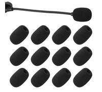 KEQAR Lot de 12 Pare-vent pour Microphone, Bonnette Anti-Vent pour Micro Cravate, Mini-Microphone, Casque Lavalier, Bonnette en Mousse pour Petit Micro (8×22×30mm) (Noir)