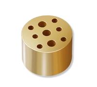 KEQAR Porte-Encens en Laiton Brûleur d'Encens Cône et Bâton avec 9 Trous Support Antidérapant pour Bureau, Yoga, Spa, Maison (A)