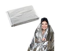 KEQAR Robuste & Imperméable Couverture de Survie pour Extérieur Randonnée et Situations d'Urgence (210×160cm) (Argent)