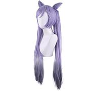 Keqing Perruque Violette Perrufile Gens du Jeu Genshin Impact Projet Cosplay Cosplay Synthetic Cosplay Perruque 90cm