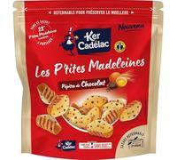 KER CADELAC - Madeleine Pépites de Chocolat - Recette Moelleuse sans Huile de Palme - le sachet de 363g - Le Lot De 5