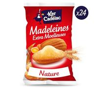 KER CADELAC - Madeleines Extra Moelleuses, Goût Traditionnel Fondant, Sachet Familial 600g (24 pièces) - Lot de 4 - vendu par Lot