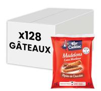 Ker Cadélac Madeleines Longues aux Pépites de Chocolat, Extra Moelleuses, Pause Gourmande, 32 Paquets, 128 Madeleines, Fabrication Française