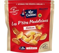 KER CADELAC - Madeleines Nature Moelleuses aux Œufs Entiers - Sans Huile de Palme et Sans Colorant - le sachet de 412g - Le Lot De 5