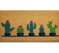 KERA Paillasson art en fibre de coco naturelle imprimé fantaisie tapis entrée maison sèche pas avec dos pvc antidérapant doormat extérieur maison jardin (rectangulaire DIS 8, 38 x 68 cm)