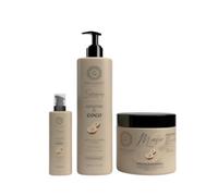 Kera Queen's Trio Coco et Kératine Shampoing 500ml + Masque 500ml + Sérum 100ml