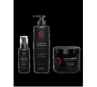 Kera Queens Trio Ricin Et Kératine Shampoing 500ml + Masque 500ml + Sérum 100ml