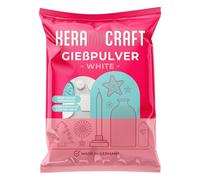 Keracraft Poudre de coulée blanche 1kg - Poudre de coulée en relief blanche pour projets créatifs