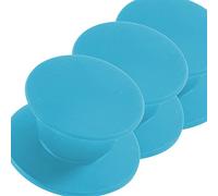 Kerafactum® Bouton de rechange en plastique pour couvercle de casserole, Ø 7 cm, Acier inoxydable, bleu, 3 pièces