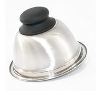 Kerafactum Cloche de hamburger Cloche pour hamburger - Couvercle en acier inoxydable - Pour barbecue au fromage - Pour faire fondre le fromage au fromage