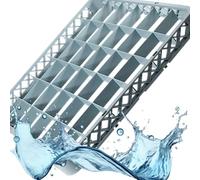 Kerafactum Élément d'extension 50 x 50 cm en plastique sans BPA pour panier à vaisselle 36 champs Gris/bleu Panier pour verres et tasses extensible universel pour lave-vaisselle gastronomique