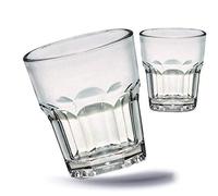 Kerafactum Lot de 2 verres à eau incassables - En plastique robuste - Pour jus, whisky, fête, whisky, verres à whisky - En véritable verre - Empilables - Sans BPA