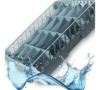 Kerafactum Panier à vaisselle 50 x 50 cm en plastique sans BPA à 20 compartiments Gris bleu Panier pour verres et tasses à grosses mailles empilables Extensible Universel pour lave-vaisselle