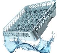 Kerafactum Panier à vaisselle 50 x 50 cm en plastique sans BPA à 25 doigts, gris bleu - Panier pour verres et plateau à grosses mailles empilables - Extensible - Universel - Pour lave-vaisselle