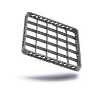 Kerafactum Panier pour panier à vaisselle avec 25 compartiments pour verres et pichets - Panier à tasses - Bleu gris 500 x 500 cm