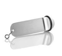 Kerafactum Porte-clés Porte-clés pour clés d'hôtel Porte-clés Pension Hôtel Gravure design individuel en aspect argent noble avec anneau en caoutchouc Gravure possible Clé