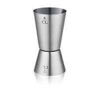 Kerafactum Verre Doseur | Barmass Verre à Cocktail | Double Mesure Cocktail 2cl 4cl | Acier Inoxydable | Verseur à Schnaps | Mixeur Doseur Accessoire Jigger Cocktails Verre Mesureur Maatbeker