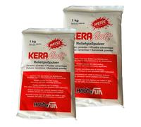 KERAflott Poudre de coulée à relief Blanc Platre Moulage 2 kg (2 x 1 kg)