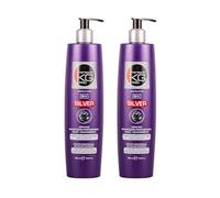 KERAGOLD KG PRO SILVER Shampoing Violet Déjaunisseur Sans Sulfate - Lot de 2, 500 ml