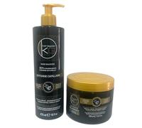 Keragold Pro - Duo Botoxine Capillaire : Shampoing 475 ml + Masque Anti-Frizz 500 g - Formule Naturelle Sans Sulfates