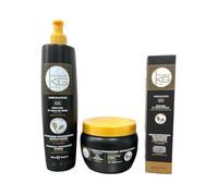 Keragold Pro - Pack Traitement Kératine & huile de Ricin sans sulfates