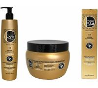 KERAGOLD PRO - Pack Trio Sans Sulfates - Gamme AB - Shampoing 500ml + Masque 500ml + Sérum 100ml - Kératine & Extrait d’Ail - Croissance, Force & Réparation