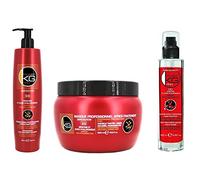 KERAGOLD PRO - Pack Trio Sans Sulfates - Gamme DD - Shampoing 500ml + Masque 500ml + Sérum 100ml - Kératine & Acide Hyaluronique - Réparation, Hydratation & Lissage
