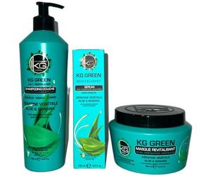 KERAGOLD PRO - Pack Trio Sans Sulfates - Shampoing 500ml + Masque 500ml + Sérum 100ml - Aloe Vera & Extrait de Banane - Hydratation, Douceur & Réparation