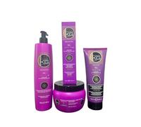 KERAGOLD PRO - Pack Ultime Expert Liss XL - Gamme XL - Sans Sulfates - Shampoing 500ml + Masque 500ml + Sérum 100ml + Soin Sans Rinçage Aléatoire - Kératine & Protéine de Soie