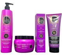 Keragold Pro - Pack Ultime Premium 4 Produits : Shampoing 500 Ml + Masque 500 Ml + Sérum 100 Ml + Soin Sans Rinçage - Kératine & Protéine De Soie[Z1626]