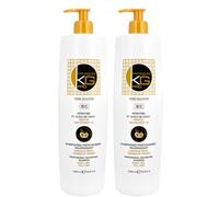 KERAGOLD PRO - Shampoing Sans Sulfates Gamme BC - Lot de 2 × 1000ml - Kératine & Huile de Coco - Nutrition, Douceur & Réparation