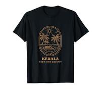 Kerala God's Own Country Minimal Line Art T-Shirt