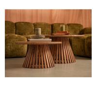 Kerala - lot de 2 tables basses gigognes - bois massif de manguier - Bois