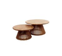 Kerala - lot de 2 tables basses gigognes - bois massif de manguier - Bois