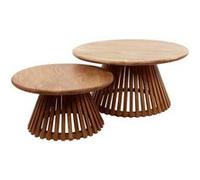 Kerala - lot de 2 tables basses gigognes - bois massif de manguier - Bois