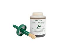 Keralit Élasthanne pour sabots avec pinceau - Huile de soin des sabots soluble dans l'eau pour chevaux avec laurier, sésame, avocat et jojoba - Pour sabots secs, plus d'élasticité et de résilience