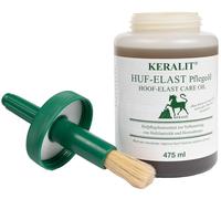 Keralit Huf-Elast Huile de soin pour chevaux | 475 ml | Amélioration hydratante pour sabots de cheval | Concentré d'ingrédients actifs liquides | Contient de l'huile de laurier, de l'huile de sésame,