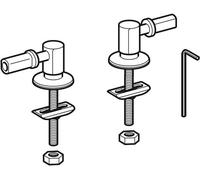 Geberit Charnières 598018000 fixation par le haut, chromée pour siège WC