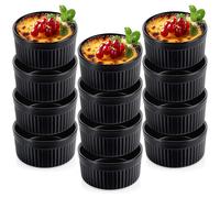 Keramische Auflaufformen schwarz 260 ml 12 Stück.