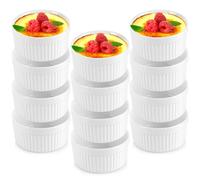 Keramische Auflaufformen weiß 260 ml 12 Stück.